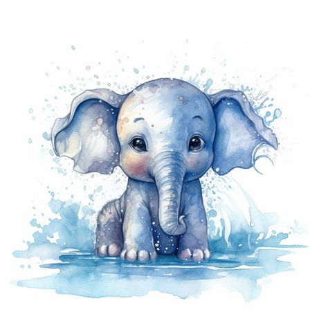 Premium AI Image | There is a watercolor painting of a baby elephant sitting in the water generative ai Elephant Sitting, Painting Cute, Sketch Inspiration, Baby Boy Rooms, Boy Baby, Baby Elephant, Premium Photo, Baby Room