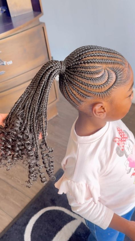 ✨ Precious kids ✨ | Princess Kimora 🧚🏽‍♀️. She’s a DOLL ! She asked for YELLOW & ORANGE beads 🧡😍💛 . Neat & SUPER ADORABLE 😍. Perfect style for the PRINCESSES… | Instagram Lemonade Braids Little Kids, Kids Braid Hairstyles Black, Hair Style For Little Black Girls Kids Braid Styles, Cute Braided Hairstyles Black Hair Kids, Easy Braided Hairstyles For Kids Black, Rainbow Braids For Kids, Braided Hairstyles For Toddlers Black, Braided Up Ponytail For Kids, Braided Ponytail Kids