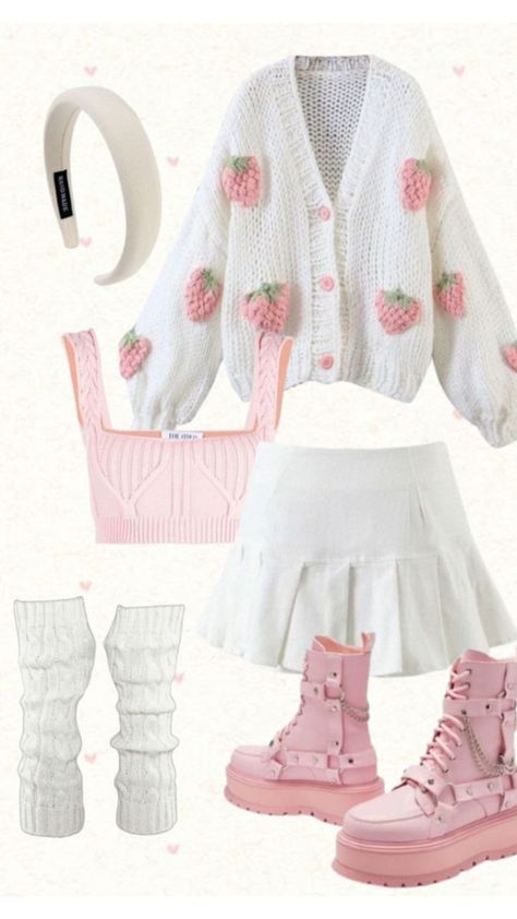 Cute Girlie Outfit, Aesthetic Clothes Pink, Y2k Fashion Pink, Coquette Strawberry, Kawaii Outfit Ideas, Simple Trendy Outfits, Pink Outfits, Really Cute Outfits, Kawaii Clothes