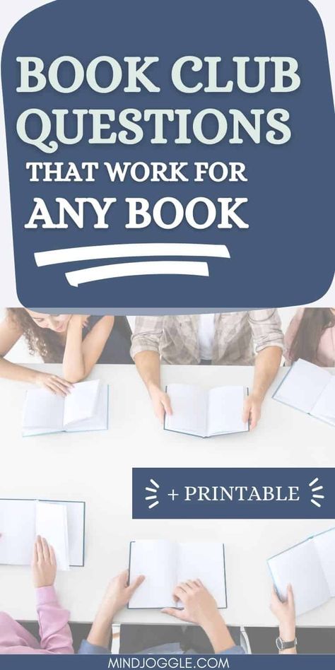 Discover the ultimate book club questions that work for any book! Whether you're diving into a classic novel, exploring a gripping mystery, or delving into thought-provoking non-fiction, these questions will take your book club discussions to the next level. Subscribe to get access to a printable version of these game-changing book discussion questions. It's time to ignite meaningful conversations and unlock new perspectives with every page turn. Get ready to rock your next book club meeting. Book Club Printables, Book Club Discussion Questions, Book Club Ideas, Book Club Discussion, Book Club Questions, Summer Book Club, Book Club Reads, Starting A Book, Book Club Meeting