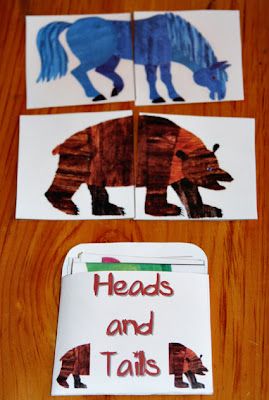 Brown Bear Brown Bear Activities, Eric Carle Activities, Toddler Busy Bags, Brown Bear Brown Bear, Bear Brown, Heads And Tails, Bear Theme, Tot School, Eric Carle