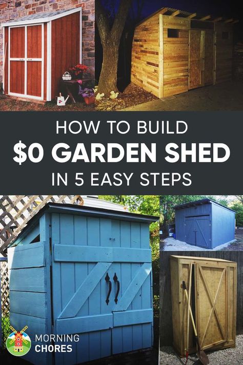 Love this >> How To Construct a Virtually Free Backyard Storage Shed (Plus eight Cheap Concepts)... Garden Shed Diy, Build A Garden, Backyard Storage Sheds, Diy Storage Shed, Backyard Storage, Plans Architecture, Garden Storage Shed, Storage Shed Plans, Shed Plan