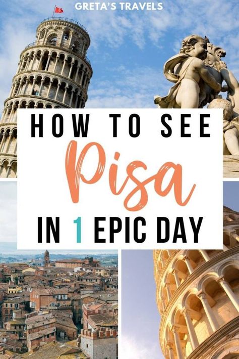 1 Day In Pisa, What To Do In Pisa Italy, Pisa Things To Do, Piza Italy City, Things To Do In Pisa Italy, Best Things To Do In Italy, Pisa Photo Ideas, Tuscany Food, Traveling Goals