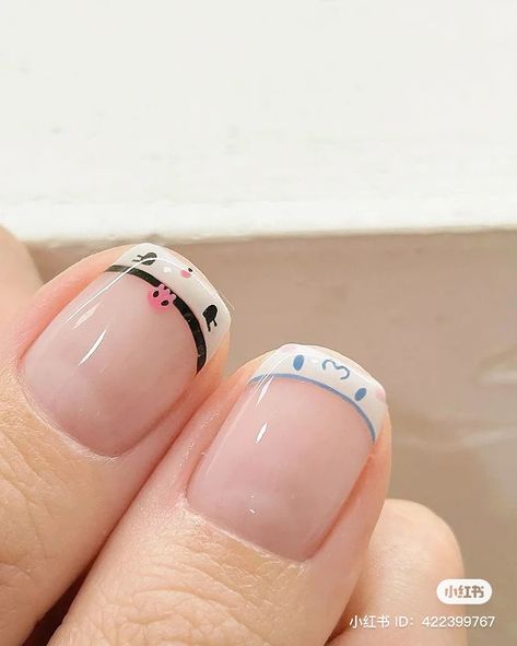 Cinnamoroll Nail Art, Cinnamoroll Nails, Nails Sanrio, Feet Nail Design, Unique Nail Art, Hello Nails, Cute Simple Nails, Nice Nails, Kuromi Cinnamoroll