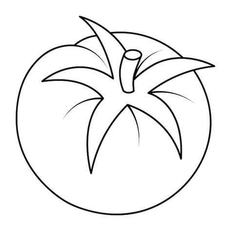 Tomato sketch vector illustration colori... | Premium Vector #Freepik #vector #tomato-paste #tomato-plant #tomato #tomato-ketchup Tomato Drawings, Salad Template, Tomatoes Drawing, Tomato Drawing For Kids, Tomato Doodle, Tomato Sketch, Tomato Cute Drawing, Tomato Coloring Page, Tomato Vector