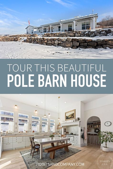 Thinking about building a pole barn house? Here my best design ideas for making a pole barn house feel like home. Pole Barn Homes Interior, Pole Barn House, Pantry Design Ideas, European Farmhouse Kitchen, Beautiful Pantry, Building A Pole Barn, Barn House Design, Texas House, European Farmhouse