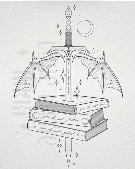 Book Inspired Tattoos, Nesta Archeron, Bookish Tattoos, Tattoo Zeichnungen, Fantasy Tattoos, Inspired Tattoos, Book Tattoo, Book Drawing, Tattoo Design Drawings