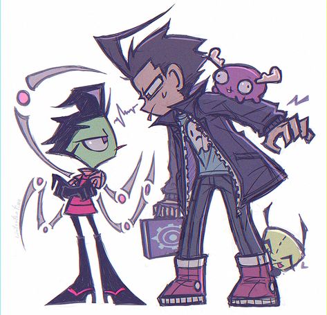 Gir Invader Zim Drawing, Gir Fanart Human, Gaz Fanart Invader Zim, Gir Zim Invader, Zim Invader Zim Fanart, Dib Fanart Invader Zim, Invader Zim X Dib Fanart, Invader Zim Zim Fanart, Invader Zim Zadr Fanart