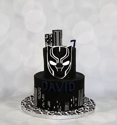 Black panther cake - cake by soods Black Panther Birthday Party Ideas, Black Panther Birthday Cake, Black Panther Birthday Party, Black Panther Cake, Black Panther Birthday, Panthers Cake, Black Panther Costume, 4th Birthday Cakes, Superhero Cake