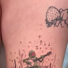 Kermit Tattoo, Street Tattoo, Sweet Tattoos, Rainbow Connection, Dope Tattoos, S Tattoo, First Tattoo, Artist On Instagram, Tattoo Artist