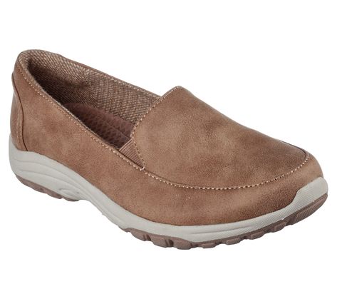 School day casual comfort style is here in Skechers Relaxed Fit Reggae Fest 2.0 - Textbook. This slip-on loafer style features a vegan microsuede upper with an Air-Cooled Memory Foam cushioned insole and a Relaxed Fit for a roomy fit at toe and forefoot. | Skechers Women's Relaxed Fit: Reggae Fest 2.0 - Textbook Loafer Shoes Skechers Shoes Women, Skechers Slip On, 70s Women, Skechers Relaxed Fit, Simple Wardrobe, Loafer Style, Slip On Shoe, Loafers Style, Wide Shoes