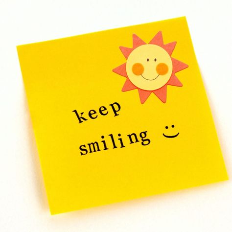 Keep smiling quote on a post-it note Smiling Quotes, Keep On Smiling, Keep Smiling Quotes, Cold Face, Longest Marriage, Post It Note, Genuine Smile, Universal Language, Esl Teaching