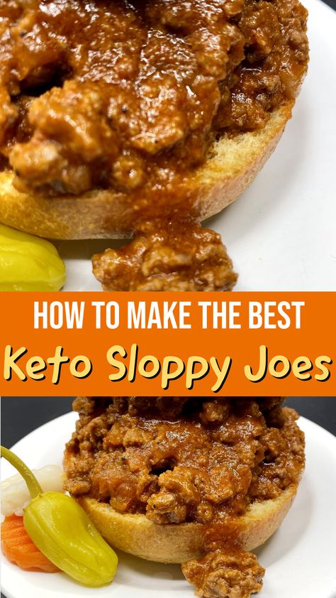 Keto Sloppy Joes, Low Carb Sloppy Joes, Low Carb Gluten Free Recipes, Keto Buns, Sloppy Joes Recipe, Best Low Carb Recipes, Sugar Free Low Carb, Low Sugar Recipes, Sloppy Joe