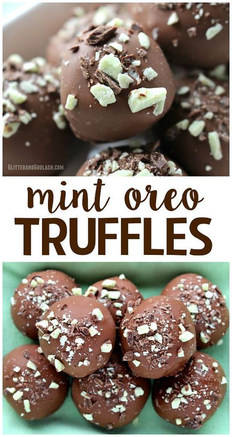 Baking Recipes Aesthetic, Mint Oreo Truffles, Recipes Aesthetic, Oreo Balls Recipe, Aesthetic Baking, Mint Desserts, Oreo Truffles Recipe, Christmas Truffles, Homemade Truffles