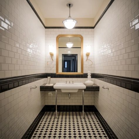 Best 40 Vintage Bathroom Idea With Retro Decor Vintage Bathroom Wall Tile, 1930s Bathroom Vanity, 1930s Powder Room, 1930 Bathroom Ideas, 1950s Bathroom Vintage, 1930’s Bathroom, 1930s Bathroom Ideas, Victorian Tiles Bathroom, 1920’s Bathroom