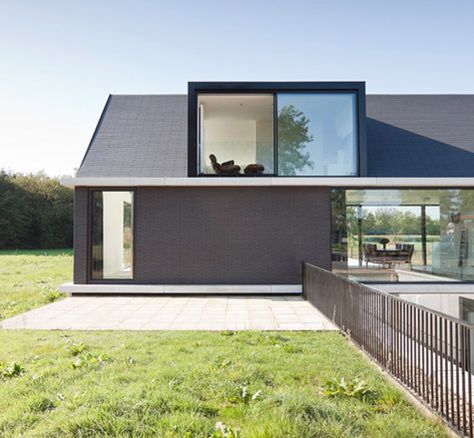 Villa Geldrop, Holland by Hofman Dujardin | Architecture | Wallpaper* Magazine: design, interiors, architecture, fashion, art Dorma Windows, Modern Barn Style, Dormer Loft Conversion, Dormer Windows, Attic Renovation, Attic Remodel, Barn Style House, Modern Barn, Loft Conversion