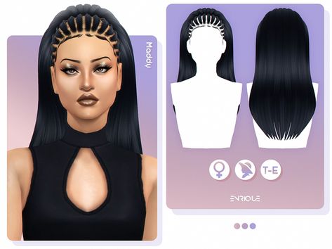 [EnriqueS4] Maddy Hairstyle | EnriqueS4 on Patreon Canon Event, Cc Shopping, Sims 4 Patreon, Sims 4 Traits, Y2k Hair, Pelo Sims, Sims 4 Cc Folder, Sims 4 Toddler, Sims4 Clothes