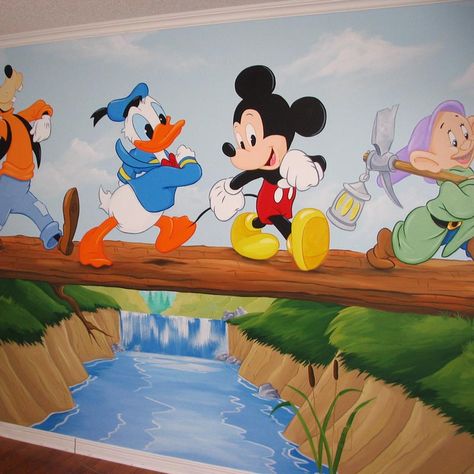 Cartoon Wall Painting Ideas, Mural School, Ravivarma Paintings, School Wall Art Ideas, Kindergarten Decor, Activity Wall, Cartoon Wall Painting, Kindergarten Posters, Walt Disney Cartoons