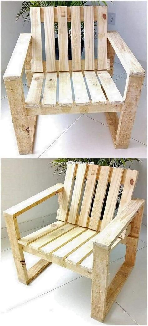 Weekend Home Projects, Pallet Buster, Wood Pallet Crafts, Pallet Furniture Designs, Weekend Home, Pallet Chair, Pallet Decor, Pallet Crafts, Floor Protectors