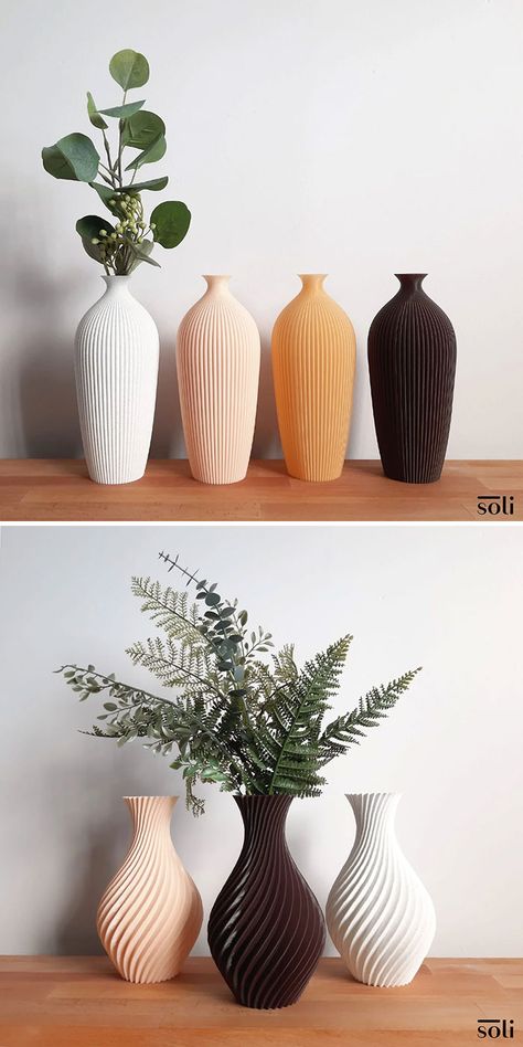 I Designed And 3D Printed These Vases 3d Printing Product, Aesthetic Things To 3d Print, Best 3d Printer Ideas, Vase 3d Print, Simple 3d Printing Ideas, Useful 3d Printing Ideas, Balcony Reading Nook, 3d Printed Ideas, 3d Printed Home Decor