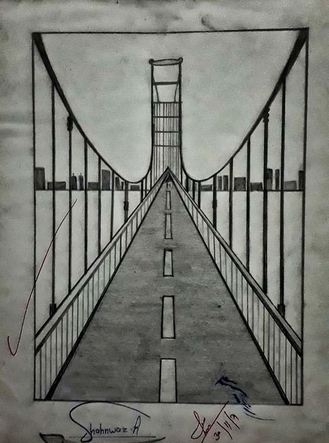 معرض فني, Perspective Drawing Architecture, Nature Art Drawings, Seni Dan Kraf, Meaningful Drawings, Cool Pencil Drawings, Pencil Drawings Easy, Perspective Art, Architecture Drawing Art