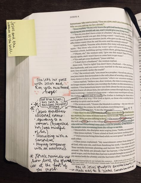 John 4 bible journaling / note taking John Chapter 2 Bible Notes, John 4 Bible Study, John 9 Bible Journaling, John Bible Journaling Notes, John Notes Bible, John 5 Bible Journaling, John 4 Bible Journaling, John 2 Bible Journaling, John Bible Notes