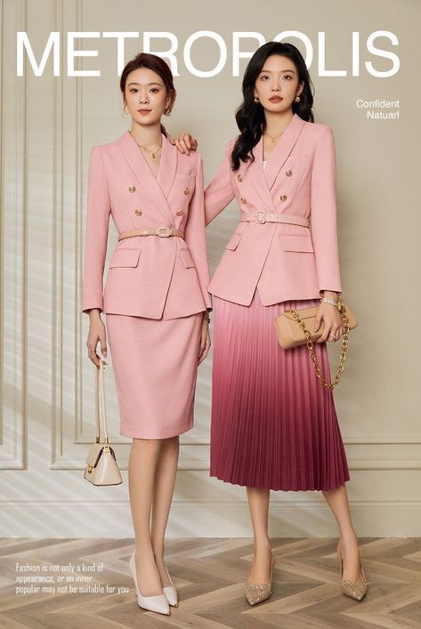 Work Suits For Women Office Wear Skirts, Elegant Midi Dresses Classy Chic, Elegant Midi Dress Classy, Elegant Midi Dresses, Woman Suit Fashion, Classy Work Outfits, Modest Fashion Outfits, Elegant Outfit, Classy Dress