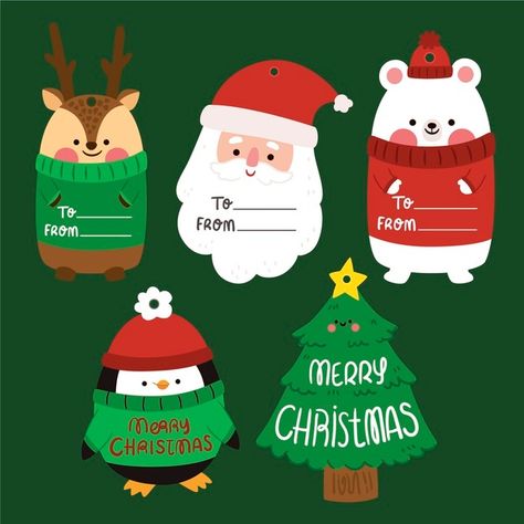 Christmas Labels Printables Free, Christmas Printables Free, Christmas Design Ideas, Christmas Stickers Printable, Xmas Design, Gift Labels Christmas, Christmas Tags Printable, Christmas Envelopes, Label Christmas