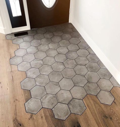 Products that showcase why concrete is the trending design material – Yanko Design Hexagonal Tiles, Hexagon Tile Floor, Aesthetic Interior Design, Creative Flooring, Hexagon Tiles, Wooden Floor, House Flooring, Floor Design, Kitchen Flooring