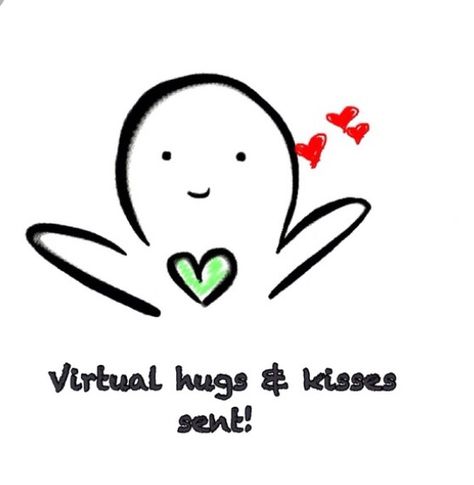 Virtual hugs and kisses to all that need it! Sending Kisses Reaction Pic, Virtual Kiss, Hug Meme, Sending Kisses, Kiss Quotes, Kiss Meme, Virtual Hugs, Morning Hugs, I Thought Of You Today