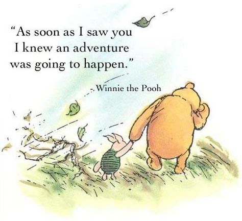 As soon as I saw you I knew an adventure was going to happen. - Winnie the Pooh Missing Someone Quotes, Winnie The Pooh Quote, Winnie The Pooh And Piglet, Disney Cute, Pooh And Piglet, Cute Relationship Quotes, Cant Be Together, I Miss You Quotes, Winnie The Pooh Quotes