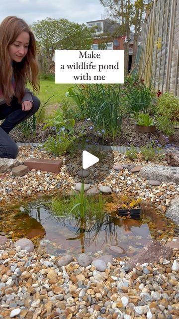 Permaculture, Small Pond In Backyard, Natural Garden Pond Ideas, Small Wildlife Pond Ideas Uk, Small Pond With Bridge, Mini Pond Garden, Bath Pond Ideas, Pond In The Garden, Nature Pond Ideas