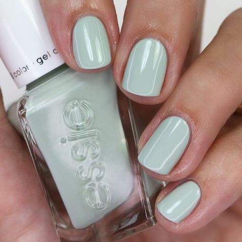 Sage Nails, Fall Polish, Essie Gel Couture, Dusty Sage, Gel Couture, Essie Gel, Green Nail Polish, Green Nail, Kawaii Nails