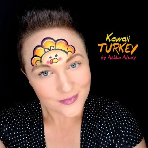 Kawaii, Santos, Thanksgiving Crafts Decorations, Turkey Video, Face Painting Easy, Turkey Design, Holiday Painting, Face Painting Designs, Big Face