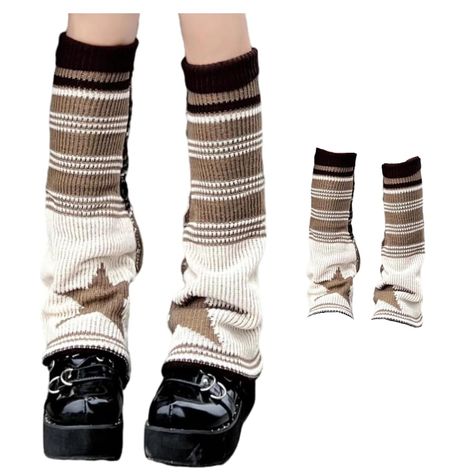 Y2k Leg Warmers, Knit Y2k, Gothic Socks, Winter Kawaii, Warmer Socks, Fem Outfits, 80s Y2k, Kawaii Winter, Leg Socks