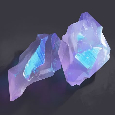 Material Studies, Color Theory Art, Crystal Drawing, Pretty Rocks, Digital Painting Tutorials, Materials And Textures, Minerals And Gemstones, Purple Crystals, Gems And Minerals