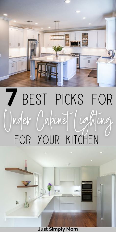 Cabinet Lighting Kitchen, Kitchen Counter Lighting, Best Under Cabinet Lighting, Easy Home Renovations, Kitchen Organizing Ideas, Stylish Kitchen Decor, Kitchen Under Cabinet Lighting, Light Kitchen Cabinets, Above Kitchen Cabinets