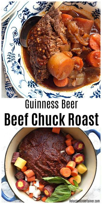 Pot Roast With Beer, Braised Meals, Chuck Roast Recipe, Fancy Meals, Tonights Dinner, Chuck Roast Recipes, Paprika Sauce, Electric Skillet, Guinness Beer