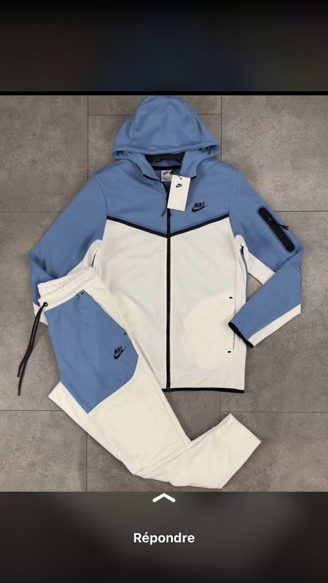 Blue Nike Tracksuit, Nike Tech Fleece Outfit Men, Sportwear Outfit, Nike Clothes Mens, Nike Fashion Sneakers, Hype Clothing, Baby Nike, Cute Nike Outfits, All World