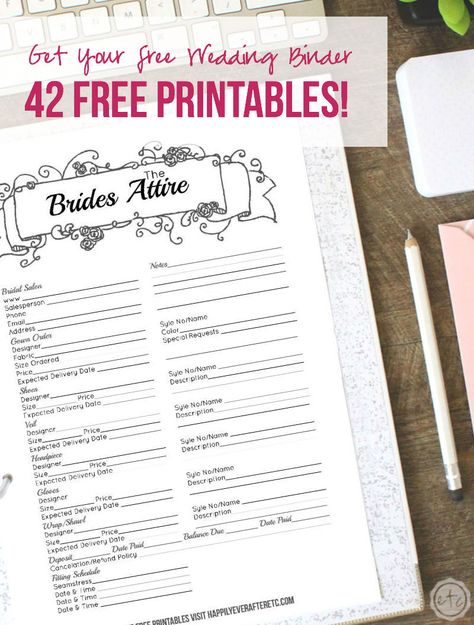 Get Your Free 42 Page Wedding Binder Marriage Day, Wedding Binder, Free Wedding Printables, June 18th, Marriage Ceremony, Social Gathering, Small Print, Free Wedding, Wedding Printables