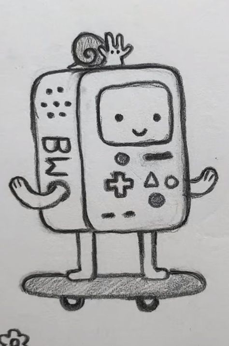 [𝑺𝒂𝒗𝒆 & 𝑭𝒐𝒍𝒍𝒐𝒘]~♡´･ᴗ･`♡ Bmo Drawing, Class Doodles, Graffiti Drawings, Bff Cards, Pen Doodles, Cute Easy Doodles, Art Tools Drawing, Easy Doodle Art, Easy Doodles Drawings