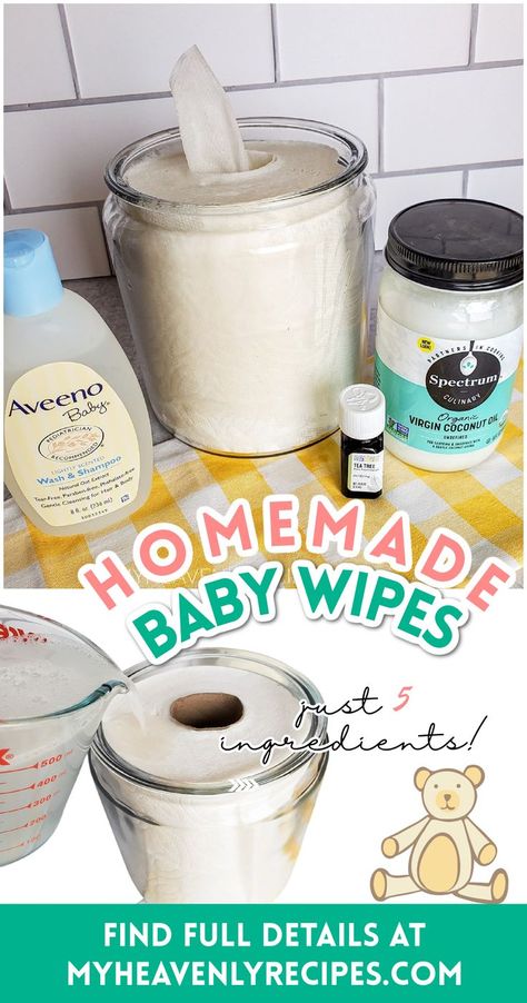 Home Made Baby Wipes, Homemade Wipes, Baby Wipes Recipe, Homemade Baby Wipes, Wipes Diy, Baby Wipes Container, Wipes Container, Diy Baby Gifts, Homemade Cleaning Products