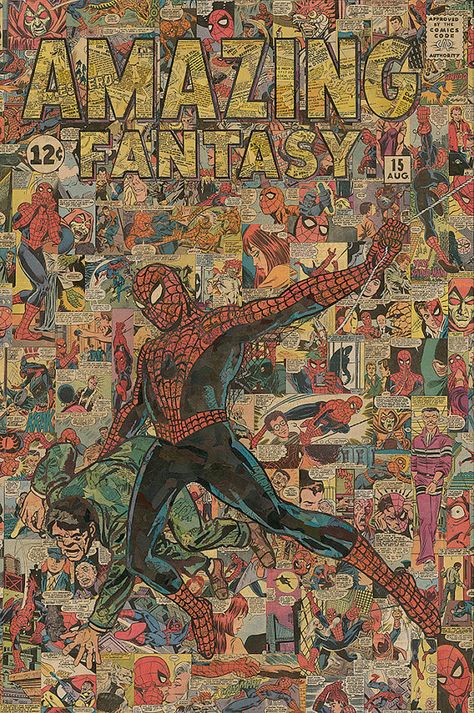 Spidey Spider Man Comic, Comic Collage, 24x36 Poster, Man Spider, Univers Marvel, Marvel Comics Wallpaper, Comic Pictures, Bd Comics, Marvel Vs Dc