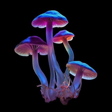 Nature, Magic Mushroom Aesthetic, Glowing Mushrooms Art, Luminescent Mushroom, Magic Mushroom Tattoo, Magic Mushroom Drawing, Terrarium Mushrooms, Iridescent Mushroom, Mushroom Glowing