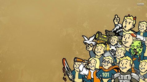 Vault Boy - Fallout wallpaper - Game wallpapers - # Fallout 3 Wallpaper, Fallout 4 Wallpapers, Fall Out Boy Wallpaper, Vault Boy Fallout, Fallout Wallpaper, Pip Boy, Minions Wallpaper, Fallout Art, Boys Wallpaper