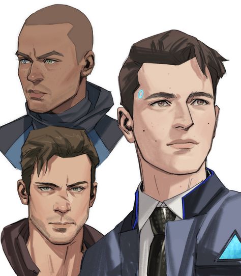 Connor Dbh Drawing, Detroit Become Human Drawings, Detroit Being Human Fanart, Conner Dbh Fanart, Detroit Become Human Art, Connor Dbh Fanart, Detroit Become Human Fanart, Dbh Fanart, Gavin Reed