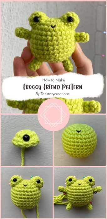 Frog Amigurumi Free Pattern, Crocheted Stuffies, Frog Amigurumi, Crochet Project Free, Frog Pattern, Easy Crochet Animals, Crochet Animal Amigurumi, Confection Au Crochet, Crochet Frog