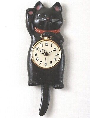 Top Rated Lucky Cat Manekineko Wall Pendulum Clock SETO Ware Porcelain New Japan, Top Home Decor Lucky Cat Clock, Lucky Cat Decor, Cat Wall Clock, Julian Core, Japan Home Decor, Gothic Gallery Wall, Japan Furniture, Japan Apartment, House Appliances