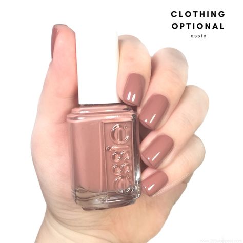 Essie Clothing Optional Essie Clothing Optional, Essie Nail Polish Colors, Essie Nail Colors, Brown Nail Polish, Nude Nail Polish, Nude Nail Designs, Clothing Optional, Essie Nail Polish, Uv Gel Nails