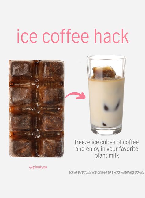 Are you an ice coffee lover!? Well you need to try out this hack because it will save you time and it's low waste too!  Zero Waste Tips | Zero Waste Lifestyle | Kitchen Hacks | Cooking Hacks | Budget Hacks | Vegan Budget Recipes | Vegan Drinks | Coffee Drink Ideas | Ice Coffee | Iced Latte Recipes   #summerlattes #summericeddrinks #healthysummerrecipes Vegan Latte, Vegan Drinks Recipes, Plant Based Recipes Breakfast, Vegan Recipes Plant Based, Coffee Hacks, Vegan Drinks, Plant Based Breakfast, Oil Free Vegan, Whole Food Diet